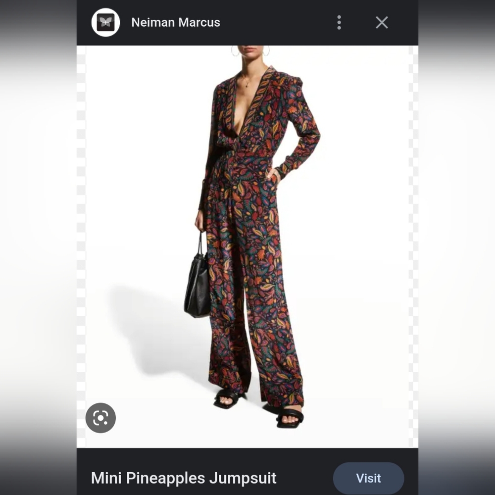 FARM RIO Mini Pineapples Plunging Jumpsuit - Picture 5 of 5